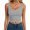Light Gray, variant on Womens Tank Tops Slim Fit Ribbed Knit Round Neck Wavy Hem Layering Casual Top,Light Purple S