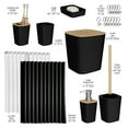 thumbnail image 6 of Hearth & Harbor 20 Piece Bamboo Bathroom Sets, Black Bathroom Accessories Set with Shower Curtain, 6 of 8