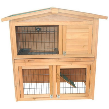 Pawhut 40 in. Wooden Rabbit Hutch/Small Animal House Pet Cage