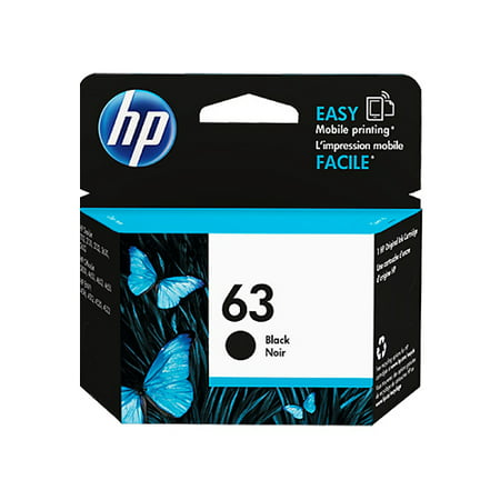 HP 63 Black Original Ink Cartridge (F6U62AN) (Best Printer With Cheapest Ink Replacement)