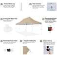 thumbnail image 5 of COBIZI 10x20 with 6 Disassembly Side Wall Pop -up Duty Sheds,for Outdoor Canopies for Party Weddings,Real-Time Sunscreen with Upgraded Roofs and Handbags,Plus 4 Sandbags,Plus 4 Sandbags,Khaki, 5 of 9
