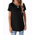 thumbnail image 4 of Fantaslook Short Sleeve T Shirts for Women Crew Neck Side Split Tunic Tops Casual Summer Shirts, 4 of 7