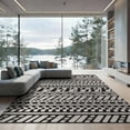 thumbnail image 2 of ODIKA 8'x10' Black Ivory Geometric Striped Washable Area Rug Multi-Band Zigzag Motif Modern for Living Room, Under Sectional, Family , Durable, Non-Slip, 2 of 7
