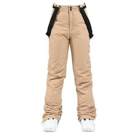 TrdSipl Women s Insulated Snow Pants 2025 Winter Warm Ski Pant Outdoor Windproof Water Resistant Snowboard Pant with Detachable Suspender