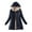 Navy, variant on Baberdicy Lady Cotton Women's Long Down Jacket Plus Size Down Jacket Cotton Jacket Lightweight Down Jacket with Hooded Winter Jacket Puffer Jacket Red