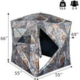 thumbnail image 2 of THUNDERBAY SPUR Collector 2-4 Person Hunting Blind, Portable Ground Blind with Silent Sliding Window, Portable Durable Hunting Tent for Deer & Turkey Hunting, 2 of 7