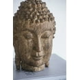 thumbnail image 6 of Buddha Head Sculpture - 6.5" x 6.3" x 12" - Large - Antiqued Brown, 6 of 12