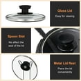 thumbnail image 4 of Triple Slow Cooker Buffet Server Food Warmer with 3 Adjustable Temperature Modes, Slow Cooker with 1.5 QT Ceramic Pot, Removeable Glass Lid and 3 PVC Spoons, Dishwasher Safe, Stainless Steel, 4 of 7