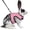 Pink, variant on Adjustable Soft Harness with Elastic Leash for Rabbits (XL, Purple)