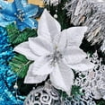 thumbnail image 4 of 10/20/40PCS Christmas Glitter Poinsettia Flowers Christmas Tree Ornaments for Wreaths Garland Winter Holiday Seasonal Wedding Xmas Indoor Decorations, 4 of 8