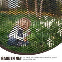 Baluue Garden Fence Roll Wire Fence Net Black Plastic 1 Roll 117.90X15.72X0.08in
