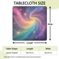 thumbnail image 2 of Colorful Tie Dye Nebula Pattern Square Fitted Tablecloth with Elastic Edge,Square Table Cover,Washable Elastic Table Cover for Home Kitchen Party Decor 36"x36", 2 of 6