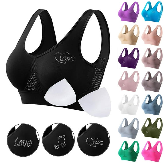 TAGOLD for Womens Plus Size Bra,Ladies Traceless Comfortable 1piece No Steel Ring Breathable Gathering Bra Woman Underwear