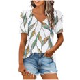 thumbnail image 2 of Fiudx Ofertas y Liquidaciones Mujer Moda Casual Manga Corta Suelta Camiseta Blusa Tops, 2 of 5
