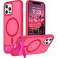 thumbnail image 1 of Funda con Soporte invisible Magnética, Delgada Mate, para iPhone 12/12 Pro, Rosa Intenso, 1 of 7