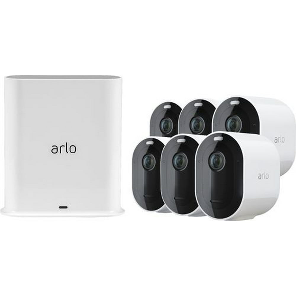 Arlo Pro 3 6Camera Indoor/Outdoor WireFree 2K HDR Security Camera System White Walmart