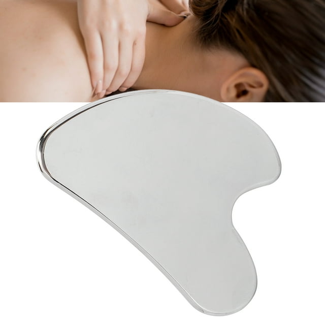 FLAMEEN Planche de Massage Gua Sha, Outils de Gua Sha en Acier Inoxydable 304, Outil de Massage Gua Sha pour Thérapie Corporelle, Planche de Massage, Outils de Gua Sha