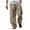 Beige, variant on BXINGOHAI Mens Casual Cotton Linen Pants Casual Elastic Waist Drawstring Yoga Jogger Pants 3XL