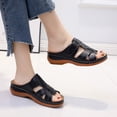 thumbnail image 2 of Casual Women Summer Faux Leather Sandals Slippers Open Toe Arch Support Shoes, 2 of 8