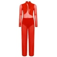 thumbnail image 2 of vastwit Kids Girls Gymnastics Unitards Full Body Rompers Mesh Lyrical Dance Outfits Ballet Jazz Dance Jumpsuit Red 12, 2 of 6