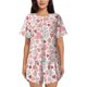 thumbnail image 1 of Fotbe Hand Drawn Hearts Conjunto de Pijama Estampado para Mujer, 2 Piezas, Ropa de Dormir con Camiseta de Manga Corta y Shorts Suaves-X-Large, 1 of 6