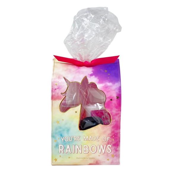 Bath and Body Works Sweet Pea You're Made of Rainbows Gift Set Bag - Fragrance Mist - Body Lotion - Hand Gel