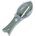 thumbnail image 1 of Cepillo para raspar la piel del escalador de pescado, cepillo de pesca, eliminación rápida, raspador escalador de limpieza con cuchillo de pescado (verde + blanco), 1 of 5