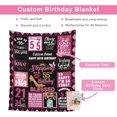 thumbnail image 3 of 50th Birthday Gifts for Women Personalized Happy Birthday Blanket for Women 1974 Birthday Gifts for Her Ladies Female Mom Daughter Wife Sister Grandma Best Friends Ideas Birthday Decorations Throw, 3 of 5