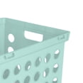 thumbnail image 3 of Sterilite Stackable File Storage Crates w/ Built In Handles, Teal (6 Pack), 3 of 6