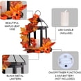 thumbnail image 5 of Fall Decorations for Home, LED Candle Lantern Decorative Indoor & Outdoor, Set of 2 Vintage Hanging Lanterns Fall Decor with Pumpkin Maple Vine for Patio Front Porch Thanksgiving, 5 of 6