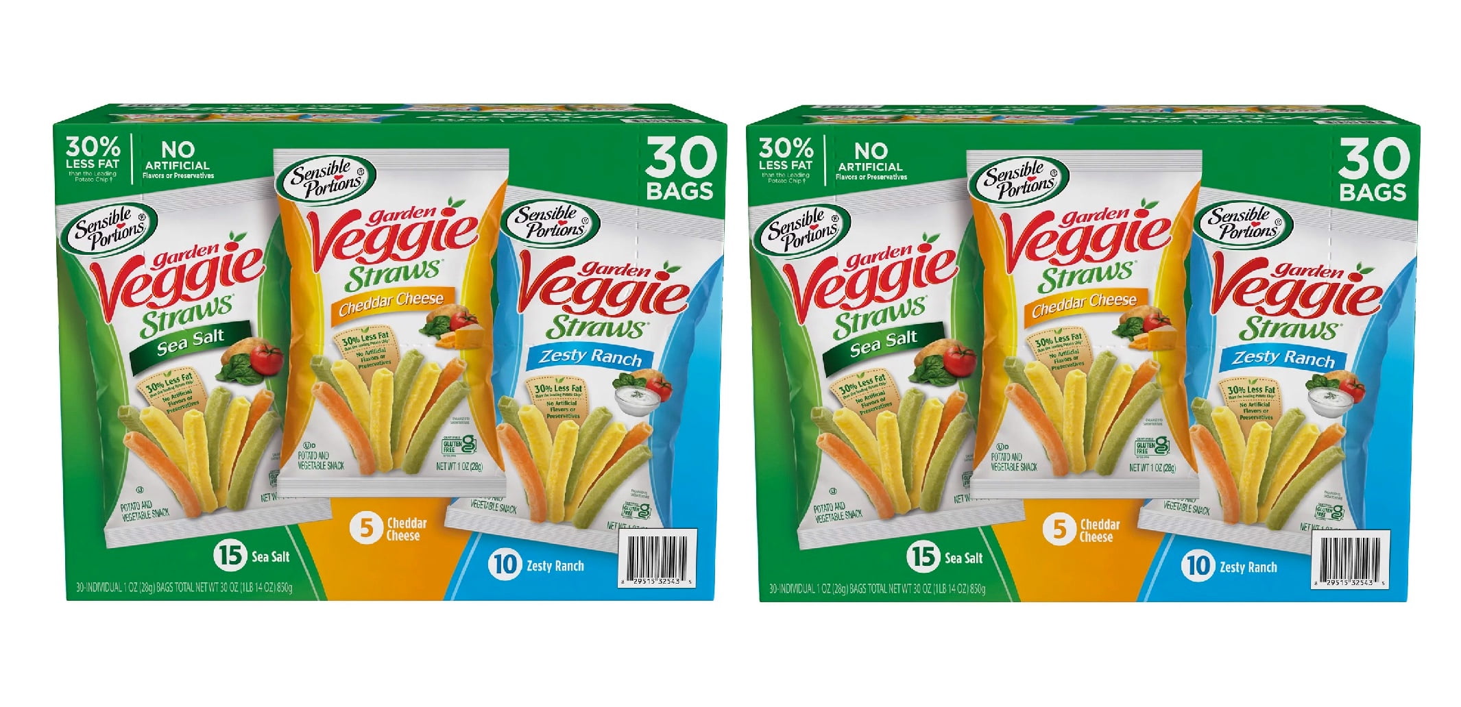Sensible Portions Garden Veggie Straw Variety Pack (30 pk.) 2PK