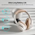 thumbnail image 3 of Edifier WH700NB Wireless Active Noise Cancellation Over-Ear Headphones, Bluetooth 5.3 Foldable Lightweight Headset, Dual Device Connection, 68-Hour Battery Life, for Travel, Home Office - Ivory, 3 of 5