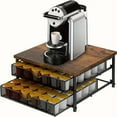 thumbnail image 1 of QJUHUNG Counter Coffee Pod Holder  K Cup Storage Drawer Holder  K Cup Capsule Storage Pod Storage Box  Coffee Site Capsule Storage With Sliding Basket  Brown, 1 of 6