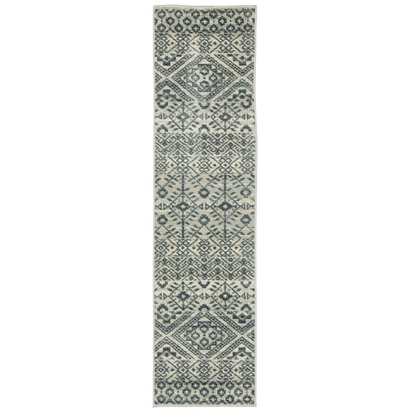 Branson Tribal Rug BR02A in Blue Runner 1' 10" X 7 ' 2"