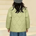 thumbnail image 6 of Spazoro Boys Quilted Bomber Jacket with Fleece Lined, Baseball Collar Long Sleeve Snap Closure Warm Winter Outerwear Coat Green Size 7-8, 6 of 7