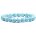 thumbnail image 1 of Natural Hemimorphite Gemstone 8mm Round Beads Stretch Bracelet 7 Inch Unisex, 1 of 2