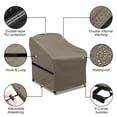 thumbnail image 6 of 2Pcs 38"Lx31"Wx29"H Outdoor Patio Chair Covers,600D Waterproof Lawn Armchair Furniture Cover,UV Wind Snow Resistant Lounge Chair Protector with Adjustable Drawstring & Corner Buckles, 6 of 9