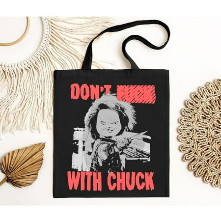 vintage New Chucky Childs Play Dont F#$# With Chuck 1988 Mens Vintage Throwback Tote Bag-TH17228