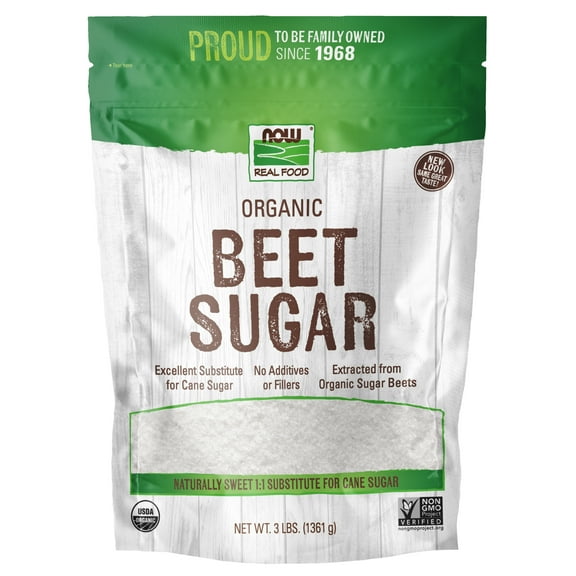 Now Organic Beet Sugar, 3 LB, (Pack of 2)
