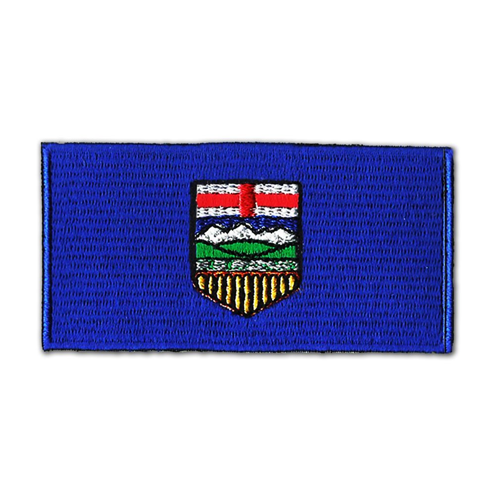 ALBERTA FLAG Embroidered Patch 3.5" x 2.5" Logo Sew Ironed On Badge