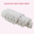 thumbnail image 6 of Hair Drying Towel Dry Cap Cloud Grid Shape Lightweight for After Bath Drying Hair Coral Fleece Gray, 6 of 7