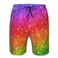 thumbnail image 4 of Kdxio Colorful Glitter Pattern Mens Casual Shorts - Drawstring Summer Beach Sports Shorts for Men, 4 of 9