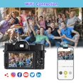 thumbnail image 2 of Cámara digital 4K, cámaras de zoom digital 16X para fotografía con 2 baterías y tarjeta micro de 32 GB, cámara de video con flash WiFi macro lente y lente gran angular, videocámara enfoque automático, 2 of 5