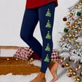 thumbnail image 2 of Fiaer Christmas Leggings for Women Plus Size Stretch Xmas Tree Printed Yoga Pants High Waisted Trendy Comfort Slim Fit Workout Trousers Dark Blue XXL, 2 of 4