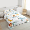 thumbnail image 3 of Castle Fairy Giraffe Lion Fox 2Pcs Bedding Comforter Set for Preppy Kids Child,Kawaii Plane Twin Comforter Sets,Cartoon Animal Breathable Bedding Set,Super Cozy Room Decor, 3 of 8
