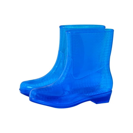 

Daznico Women s Rain Boots Slip Durable Adult Booties Stylish Transparent Rain Shoes Size 6.5