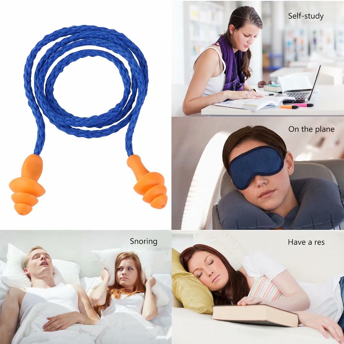 10 Pack Soft Silicone Corded Ear Plugs – Reusable, Comfortable Hearing Protection For Sleeping & Work