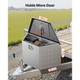 thumbnail image 2 of KFFKFF Aluminum Trailer Tongue Tool Box, 29" x 16.1" x 18" Storage Organizer with Lock & Keys, Durable Utility Chest for Truck Bed, RV, SUV, and Off-Road Vehicles, Silver, 2 of 9