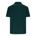 thumbnail image 5 of Coorders George Men's Button Down Tee Tops, Casual Men's Swrinkled Beach Light Short Sleeve T-Shirts, Army Green,Size, XXL, 5 of 5