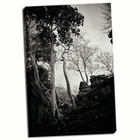 Gango Home Decor Ancient Ta Prohm II by Erin Berzel (Ready to Hang); One 24x36in Hand-Stretched Canvas